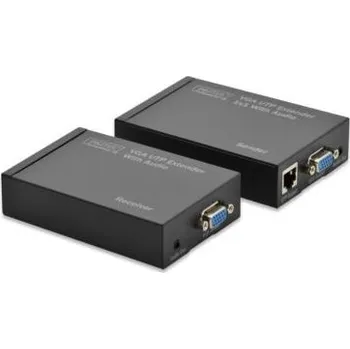 Video kabel Digitus VGA Video Extender Cat5 až 300 m, max. rozlišení 1920x1200, Audio (DS-53400)
