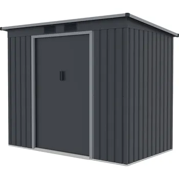 Zahradní stavba Plechový domek 203x117 antracit LG4023 (Zahradní plechový domek)