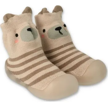 Capáčky Botičky Befado 002P020 hnědá proužek 18