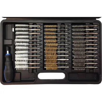 Drátěný kartáč Kartáče štětcové výměnné nástavce, ocel, mosaz, nylon, průměr 8-19 mm, 38 ks, Welzh (Welzh Werkzeug)