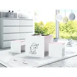 Stůl a dvě židle - slůně / růžová