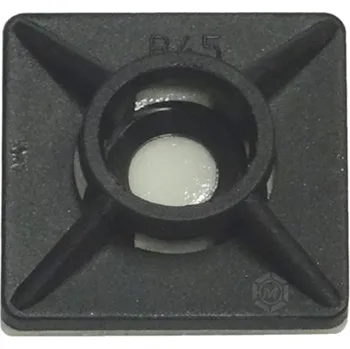 Montážní pěna Příchytka pro stahovácí pásky ZIP 19x19 černá samolepící (100ks)