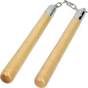 Nunčaky Nunčaky s dřevěnými rukojeťmi 28,5 x 26,5 x 3 cm přírodní