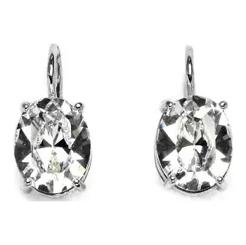 Náušnice Stříbrné náušnice Swarovski čirý krystal - NK1242 (Stříbrné náušnice se Swarovski krystalem 10x8 mm)