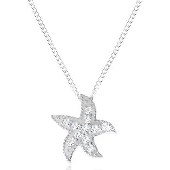 Náhrdelník Stříbrný náhrdelník 925, mořská hvězdice zdobená malými kulatými zirkony