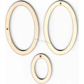 Překližka Výřez z překližky, O55/3, rámeček, OVÁL-malý, 3,5x5cm, 1ks