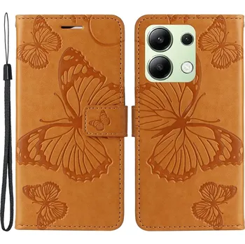 Pouzdro na mobilní telefon Big Butterfly knížkové pouzdro na Xiaomi Redmi Note 13 - žluté