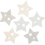 Hvězdy dřevěné 6 cm, 6 ks