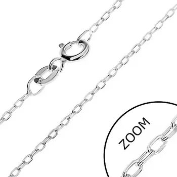 Řetízek Řetízek ze stříbra 925 - hladké kolmo uchycené ovály, 1,5 mm