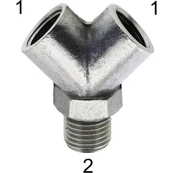 Fitinka Pneumatics & Hydraulics Rozdvojka s výstupními vnitřními závity R1/8" a vstupním závitem G1/8"