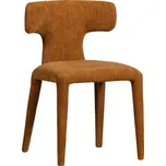 WOOOD Oranžová čalouněná jídelní židle Miter