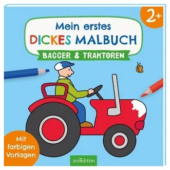 První čtění Mein erstes dickes Malbuch ab 2 - Bagger und Traktoren - Corina Beurenmeister