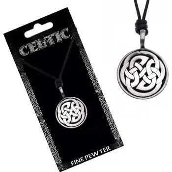 Náhrdelník Náhrdelník s přívěskem, černý, keltské uzly