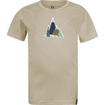 Dívčí tričko tričko krátký rukáv dětské HANNAH RANDY JR, brown rice - 134-140