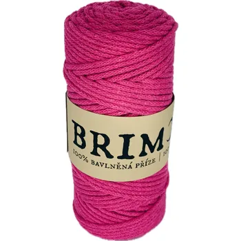 Příze Brimoon premium bavlněná šňůra 3mm - Fuchsie