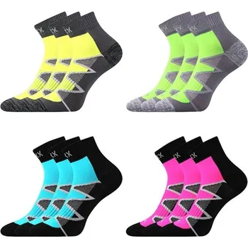 Dámské ponožky Ponožky MONSA tmavě šedá-žlutá 35-38 (23-25)