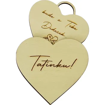 WoodenPuzzle.cz Dřevěné oznámení těhotenství - Srdce pro budoucího dědečka