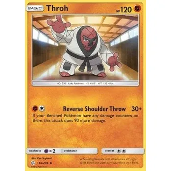 Sběratelská karetní hra Pokémon CEC 118/236 Throh - Cosmic Eclipse Stav: Excellent, Verze: NORMAL