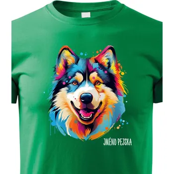 Chlapecké tričko Dětské tričko Aljašský malamut, Barva Zelená, Velikost 146 cm/10 roků, Canvas Dětské tričko 2419