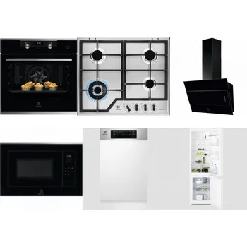 Set domácích spotřebičů ELECTROLUX KODEH70X + ELECTROLUX KGS64362XX + ELECTROLUX LFV316K + ELECTROLUX LMS4253TMX + ELECTROLUX EEM43300IX + ELECTROLUX LNT3LF18S