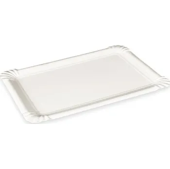 Jednorázové nádobí Papírový tácek bílý 13 x 20 cm `č.4` [250 ks]