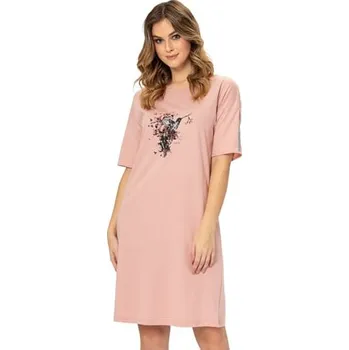 Dámské noční prádlo Dámská noční košile Isabel 1288 LEVEZA losos světlá M