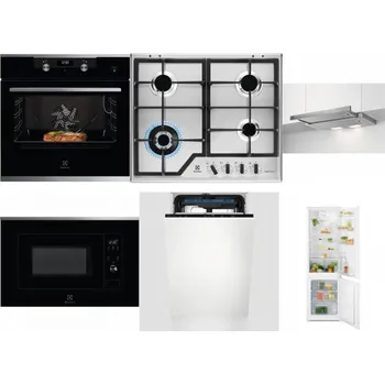 Set domácích spotřebičů ELECTROLUX KODEC75X2 + ELECTROLUX KGS64362XX + ELECTROLUX LFP326S + ELECTROLUX LMS2203EMX + ELECTROLUX EEM23100L + ELECTROLUX LND5FE18S