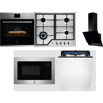 Set domácích spotřebičů ELECTROLUX KOFGH70TX + ELECTROLUX KGS64362XX + ELECTROLUX LFV616K + ELECTROLUX EMS4253TEX + ELECTROLUX EES48200L