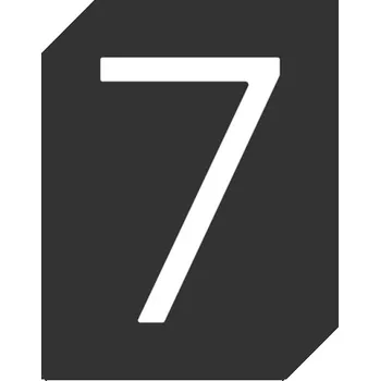 Interex design Dveřní nebo nástěnná cedule "7" / černá matná
