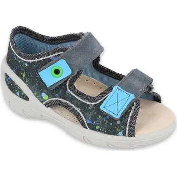 Chlapecké bačkory BEFADO 065P127 SUNNY chlapecké sandálky šedé tečky 21 065P127_21