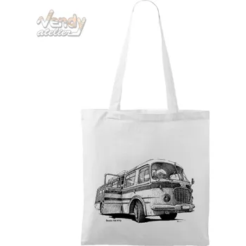 Plátěná taška - Legendární autobus Barva: Bílá