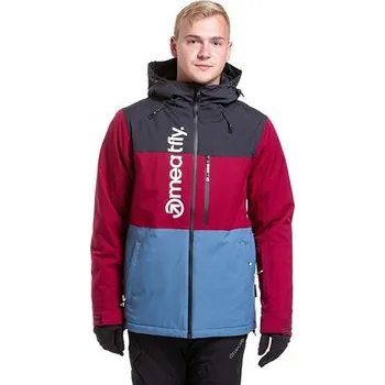 Meatfly pánská SNB & SKI bunda Manifold Beet Red/Slate Blue | Červená | Velikost XXL