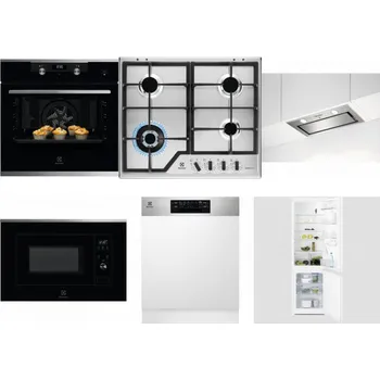 Set domácích spotřebičů ELECTROLUX KODEH70X + ELECTROLUX KGS64362XX + ELECTROLUX LFG716X + ELECTROLUX LMS2203EMX + ELECTROLUX EEM48300IX - přebaleno + ELECTROLUX LNT3LF18S
