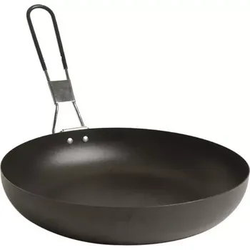 Outdoor vaření Pánvička turistická skládací 25cm Mil-Tec (Praktická outdoorová pánev se sklopnou rukojetí pro snadné přenášení.)