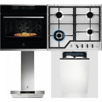 Set domácích spotřebičů ELECTROLUX KOBCS31X + ELECTROLUX KGS64362XX + ELECTROLUX LFT426X + ELECTROLUX EEM23100L