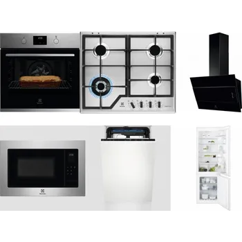 Set domácích spotřebičů ELECTROLUX KOFGH70TX + ELECTROLUX KGS64362XX + ELECTROLUX LFV316K + ELECTROLUX EMS4253TEX + ELECTROLUX EEM23100L + ELECTROLUX ENT6TF18S