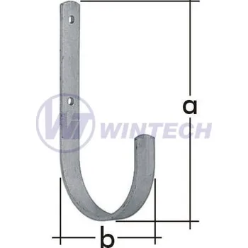 Stavebniny Držák do garáže-hák plochý,110x60mm, 1 ks NUAB110060B