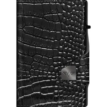Peněženka Tru Virtu Click & Slide Croco Black, kožená