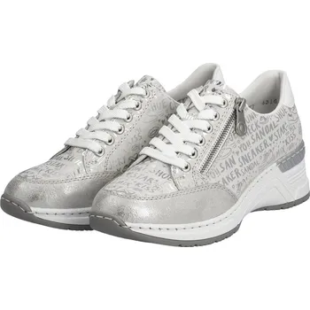 Dámské tenisky Dámské tenisky N4316-90 Rieker stříbrné Barva: beige kombi, Velikost: 41