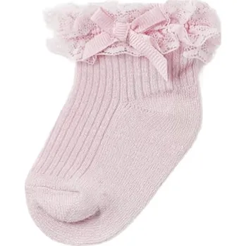 Kojenecké oblečení MAYORAL dívčí luxusní ponožky s krajkou 1 pár Baby růžová EU 16-17