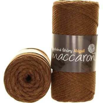 Příze Maccaroni Bavlněné šňůry 3 mm walnut