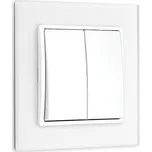 Elhard Vera Glass VG5305W vypínač č.5 - komplet, bílý