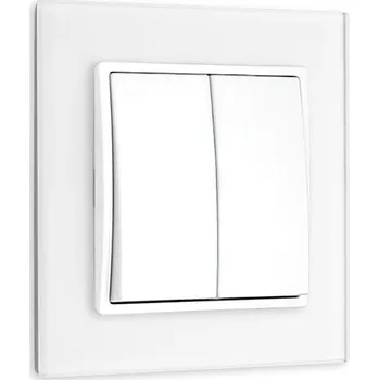 vypínač Elhard Vera Glass VG5305W vypínač č.5 - komplet, bílý