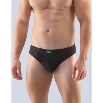 Trenýrky Pánské slipy s úzkým bokem GINO 70062P černá červená M/L