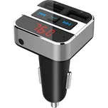 Solight FM transmitter s bluetooth připojením do auta, 2x USB + handsfree