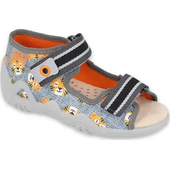 Chlapecké bačkory BEFADO 350P016 chlapecké sandálky šedé tygři 21 350P016_21
