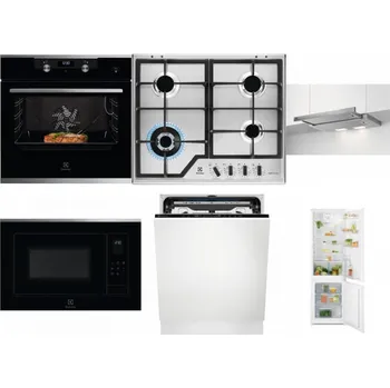 Set domácích spotřebičů ELECTROLUX KODEC75X2 + ELECTROLUX KGS64362XX + ELECTROLUX LFP326S + ELECTROLUX LMS4253TMX + ELECTROLUX EEM69410L + ELECTROLUX LND5FE18S