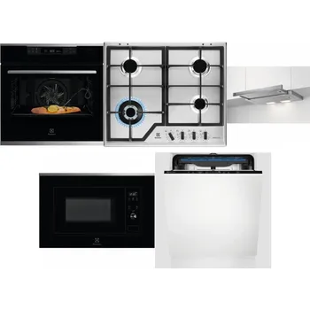 Set domácích spotřebičů ELECTROLUX KOBCS31X + ELECTROLUX KGS64362XX + ELECTROLUX LFP326S + ELECTROLUX LMS2203EMX + ELECTROLUX EES48200L