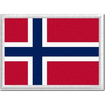 Vlajka Pelisport Norská vlajka tištěná nášivka 6 x 4,5 cm