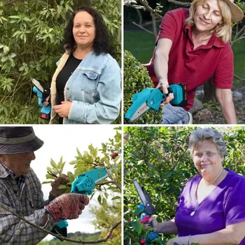 Motorová pila Lehká AKU řetězová pilka + 2 baterie zdarma + 2 řetězy zdarma